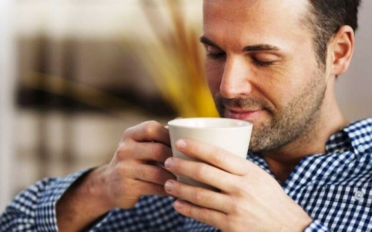 A man drinks fireweed tea to increase potency