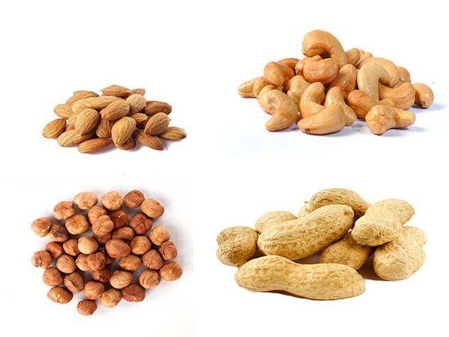 Nuts - a product that effectively increases male strength